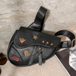 Vintage Leather Saddle Bag