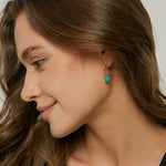 French Vintage Fashion Turquoise Earrings