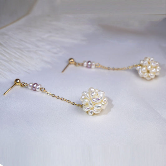 Women's Fashion Simple Handmade Earrings Pearl Earrings