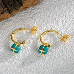 French Vintage Fashion Turquoise Earrings