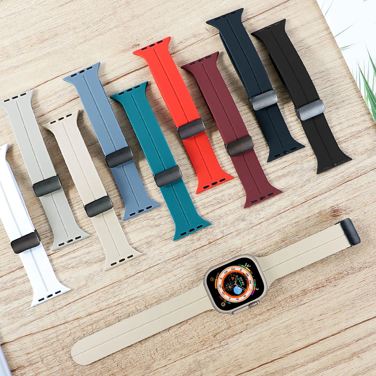 Magnetic Silicone Strap For Apple
