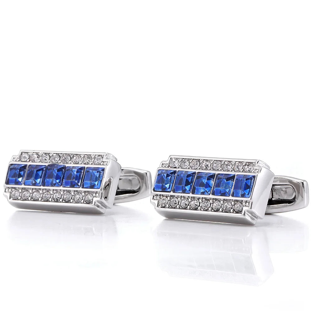 Rhinestone Crystal Cufflinks