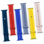 Breathable Soft Silicone Strap For Apple Watch with metal Buckle