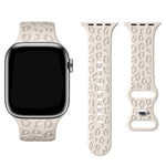 Engraved Silicone Strap for Apple Watch – Leopard Pattern Design