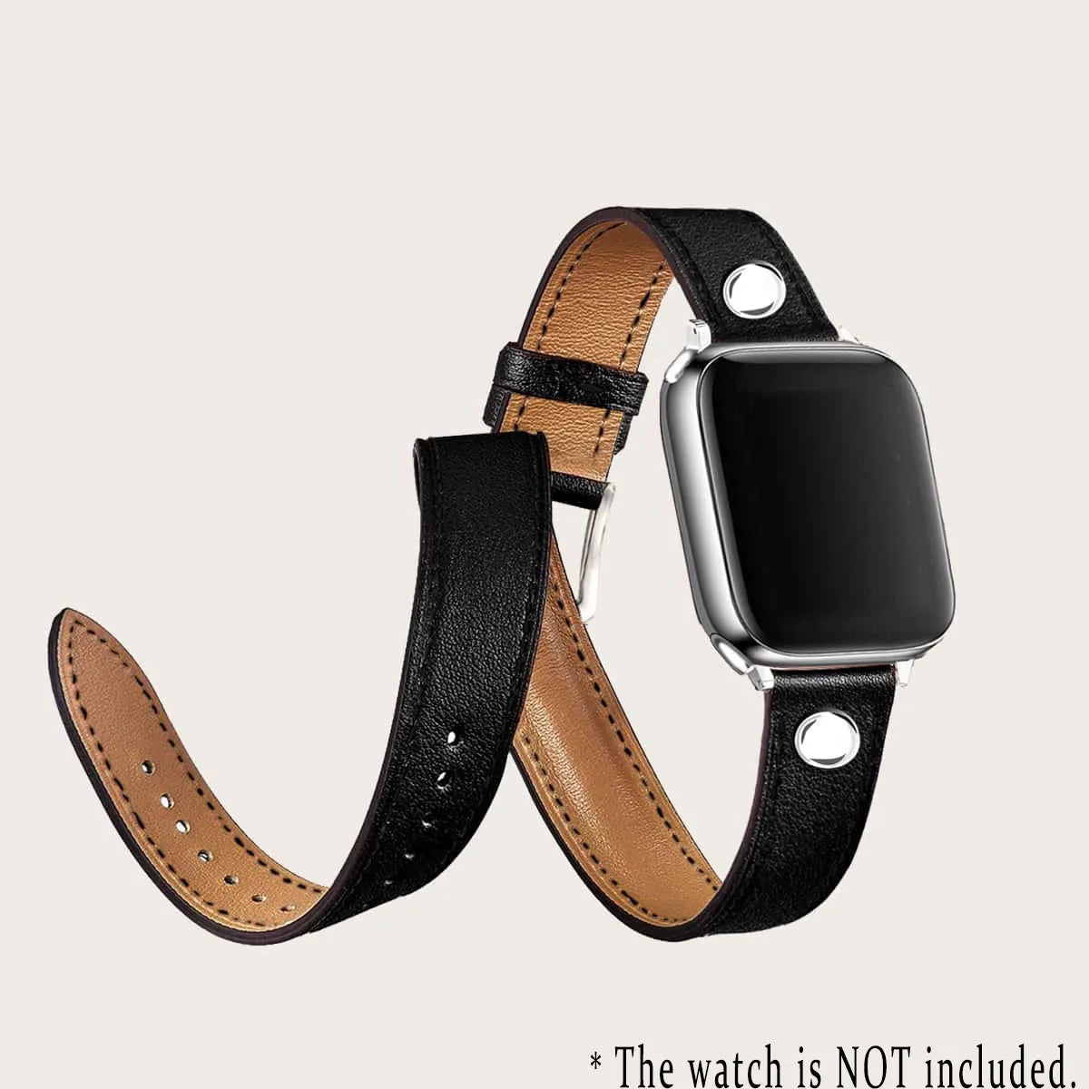 Two-circle wrap-around Soft Leather Strap Band for Apple Smart watch
