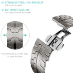 Stainless Steel Bracelet Ultra Titanium Colour Strap For Apple Watch
