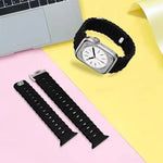 Breathable Soft Silicone Strap For Apple Watch with metal Buckle