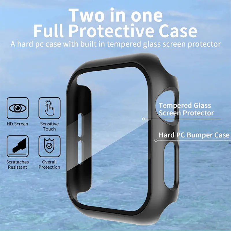 Protective Glass + Cover For Apple Watch