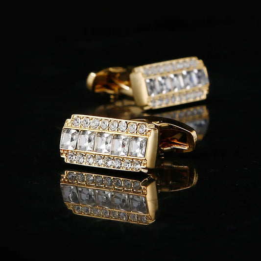 Rhinestone Crystal Cufflinks