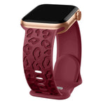 Engraved Silicone Strap for Apple Watch – Leopard Pattern Design