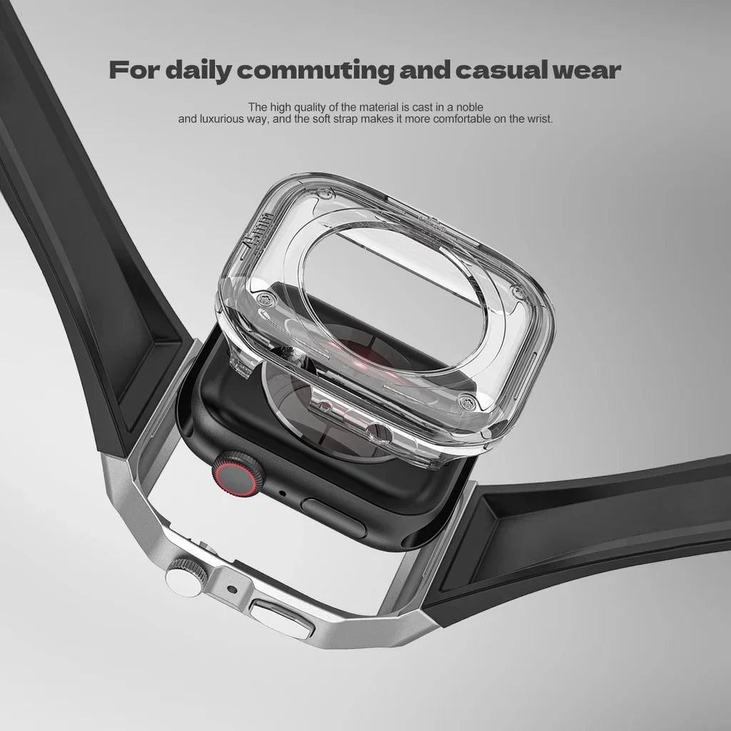 Luxury Modification Kit Metal Case + TPU Strap Apple Watch