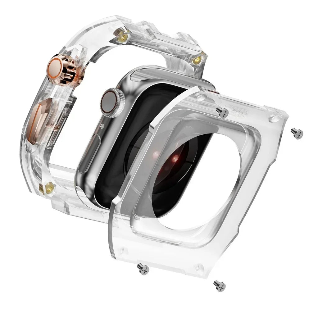 Luxury Modification Kit with PC Case and TPU Strap for Apple Watch