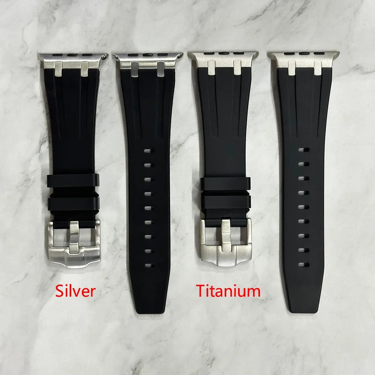 Titanium Colour Silicone Strap for Apple Watch