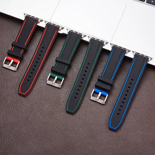 Silicone Watchband with Pin Buckle for Apple Watch