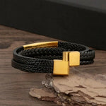 Classic Men's Multi-Layer Leather Bracelet