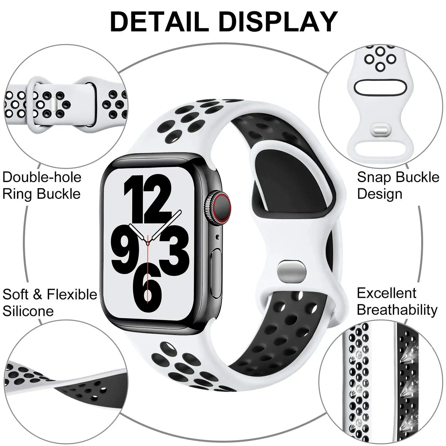 Silicone sports bracelet for Apple iWatch