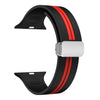 Black Red - Silver Buckle / 38mm 40mm 41mm