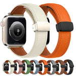 Leather Magnetic Buckle Strap for Apple Watch