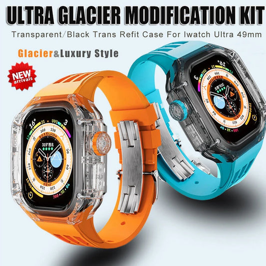 Luxury Glacier Transparent Modification Kit for Apple Watch