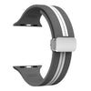 Grey White - Silver Buckle / 38mm 40mm 41mm