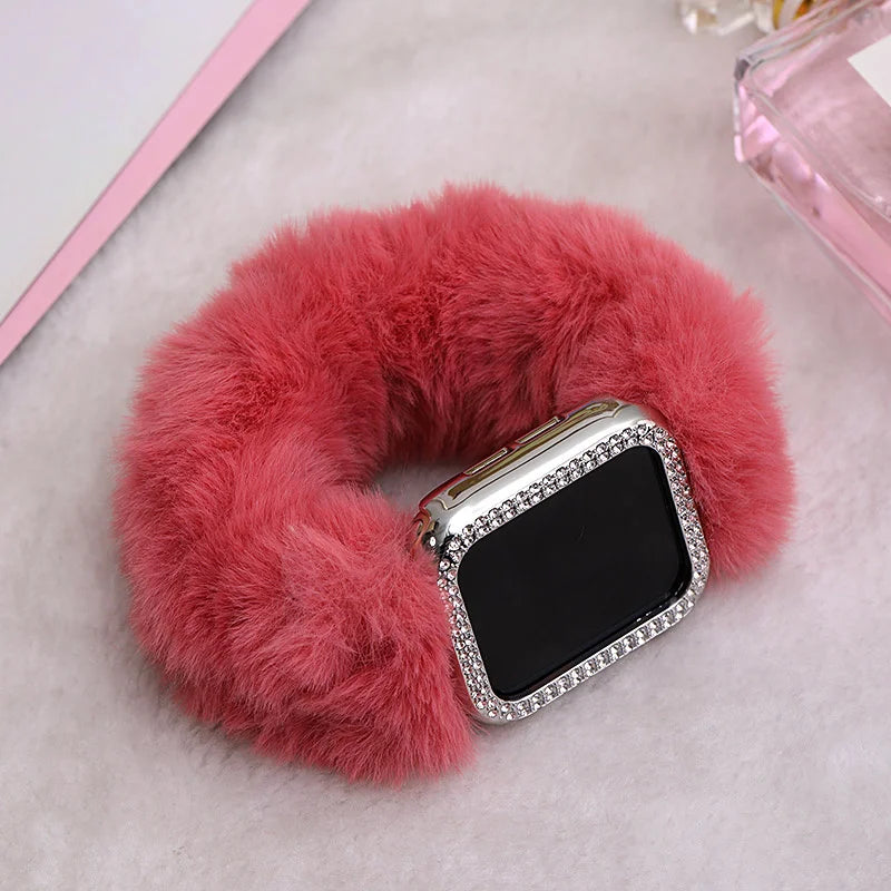 Stylish Plush Srunchie Loop band Strap For Apple Watch