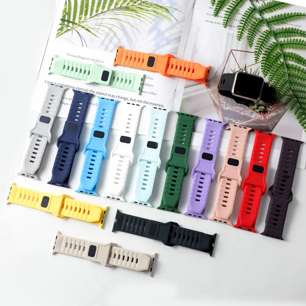 Trendy Silicone Strap For Apple Watch