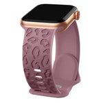 Engraved Silicone Strap for Apple Watch – Leopard Pattern Design