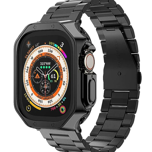 Armour Stainless Steel Strap + Protection Case for Apple Watch
