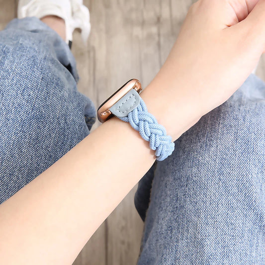Solo Nylon Strap for Apple Watch: Colour Woven Elastic Wristband