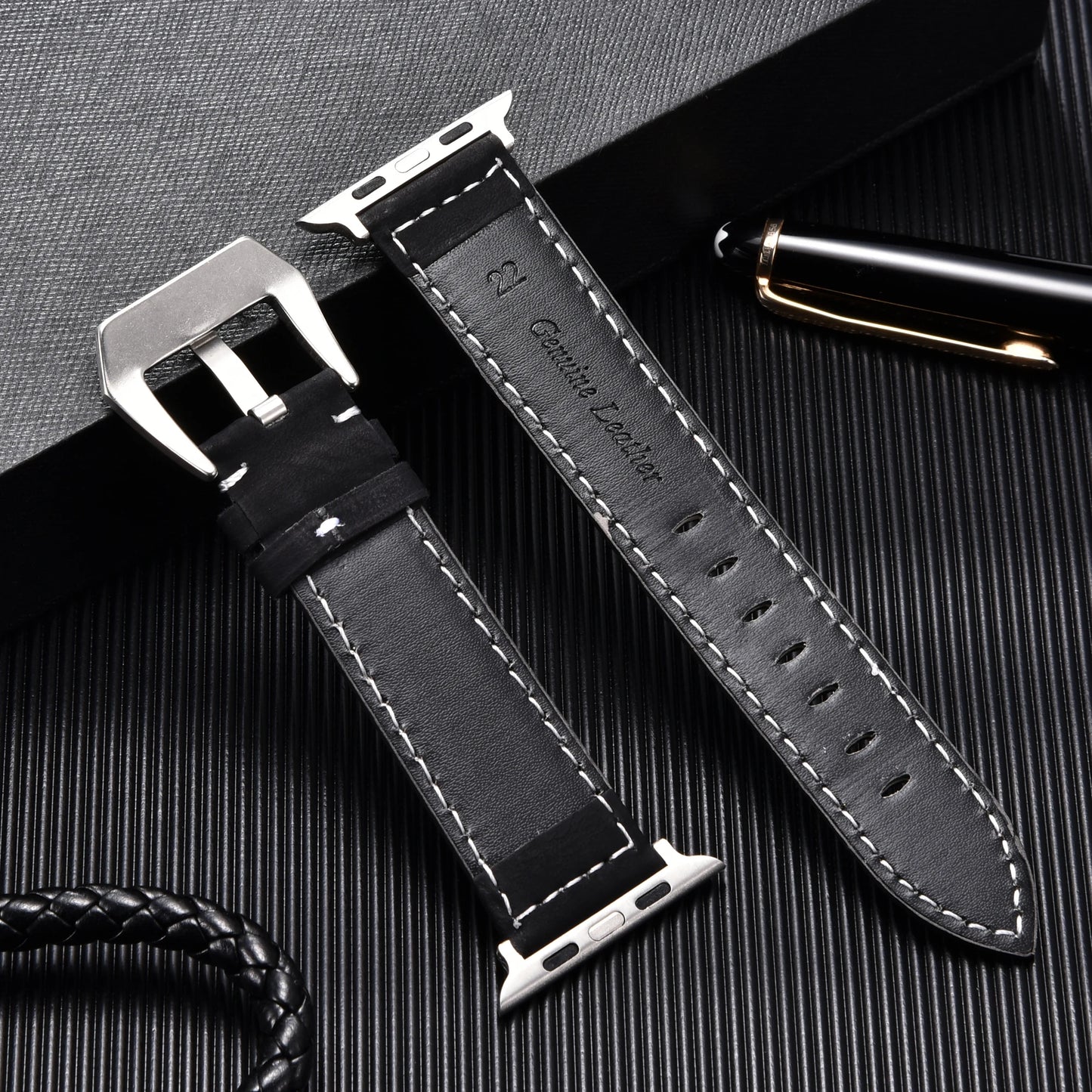 Retro Style Leather Strap for Apple Watch