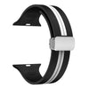 Black White - Silver Buckle / 38mm 40mm 41mm