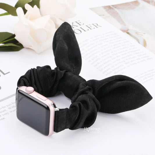 Scrunchie Elastic Strap with ribbon bow for Apple Watch