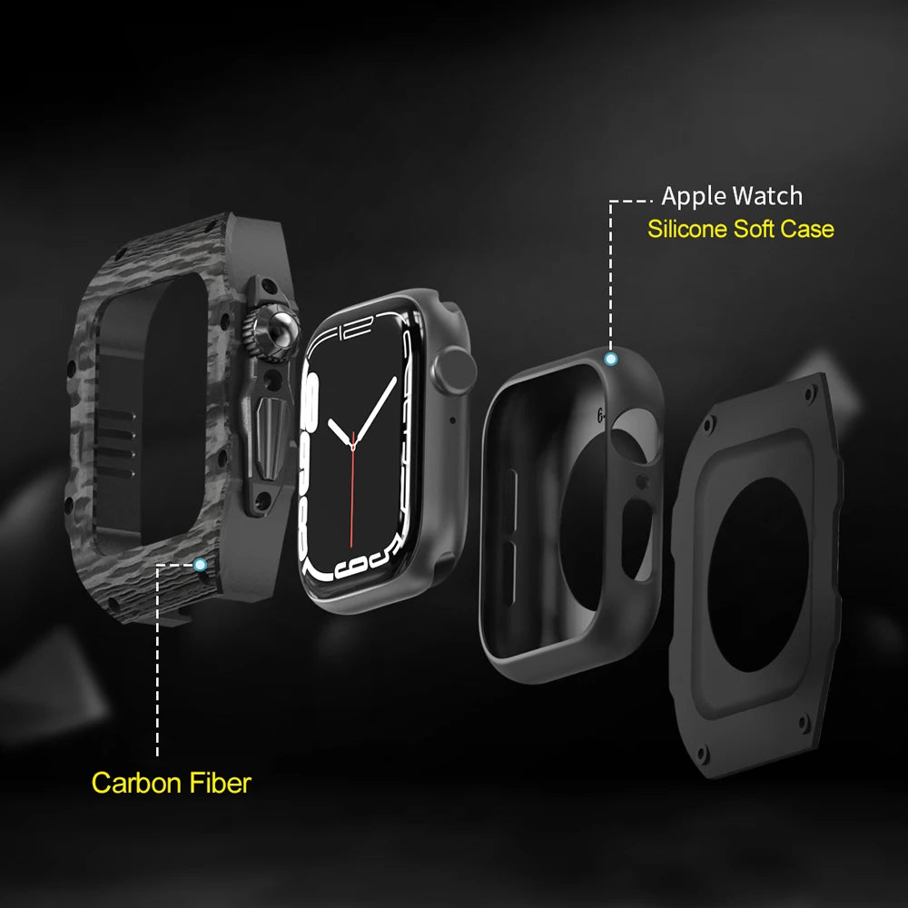 Luxury Carbon Fibre Modification Kit for Apple Watch