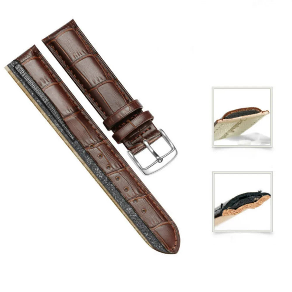 Universal Replacement Leather Watch Strap