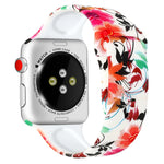 Trendy Printed Silicone band For Apple Watch ultra 49mm series 8 7 41mm 45mm44mm 40mm 42mm 38mm silicone sport bracelet iwatch 6 5 4 3 Se strap