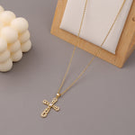 Crucifix Cross Pendant Vintage Fashion Necklace